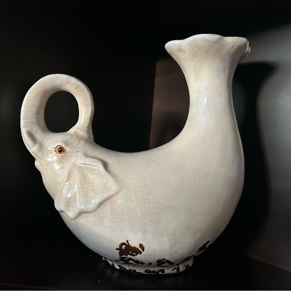 Vintage Ceramic Elephant Vase